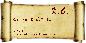 Kaizer Orália névjegykártya